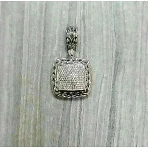 John Hardy Sterling Silver Classic Chain Enhancer with Pave Diamonds